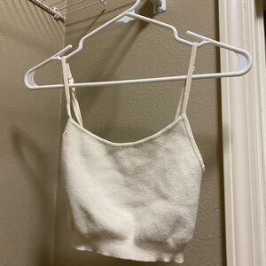 Cream Knit Tank Top